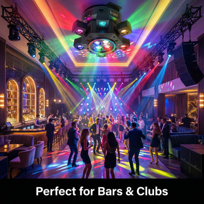 6-in-1 LED RGBW 6-Arm DJ Light for Parties