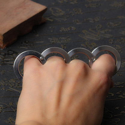 Steel Foldable Four-Finger Defense Ring-GS140