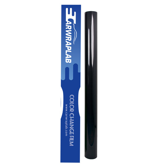 Glossy Spiral Black Carbon Fiber Vinyl Wrap