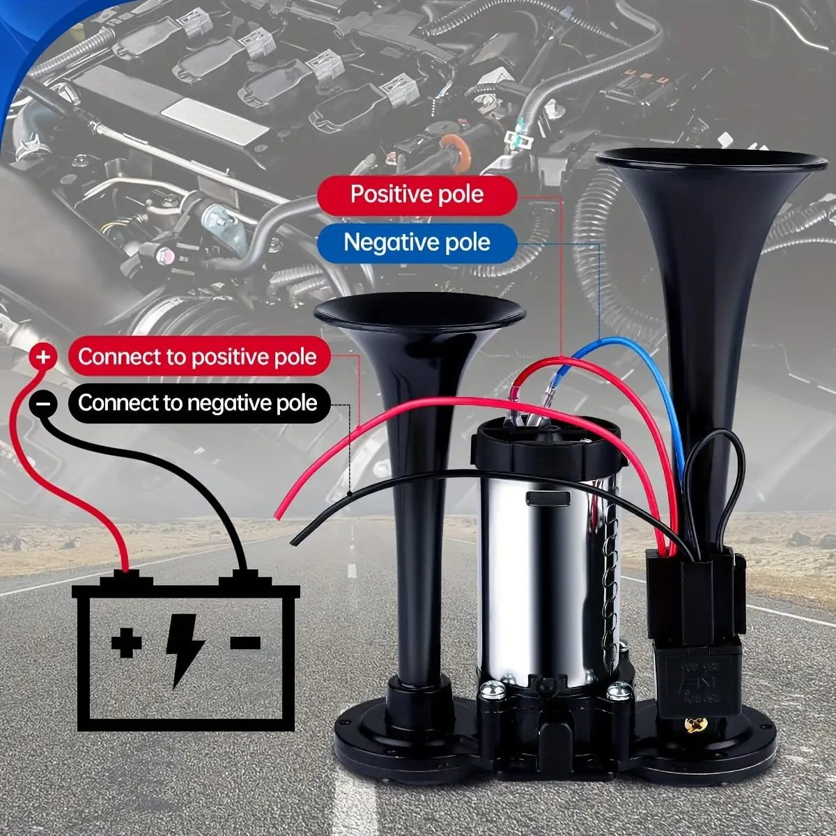 2026 Upgraded 12V 130DB Air Horn Dual
