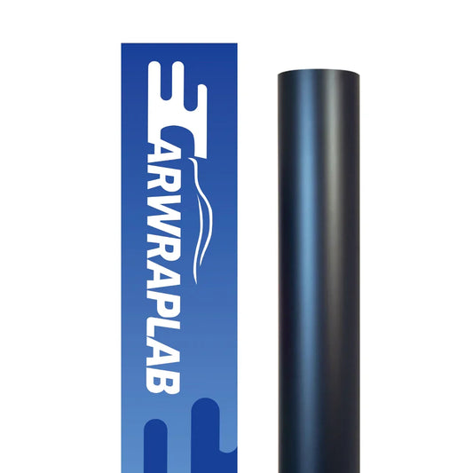 satin chrome silk prussian blue vinyl wrap