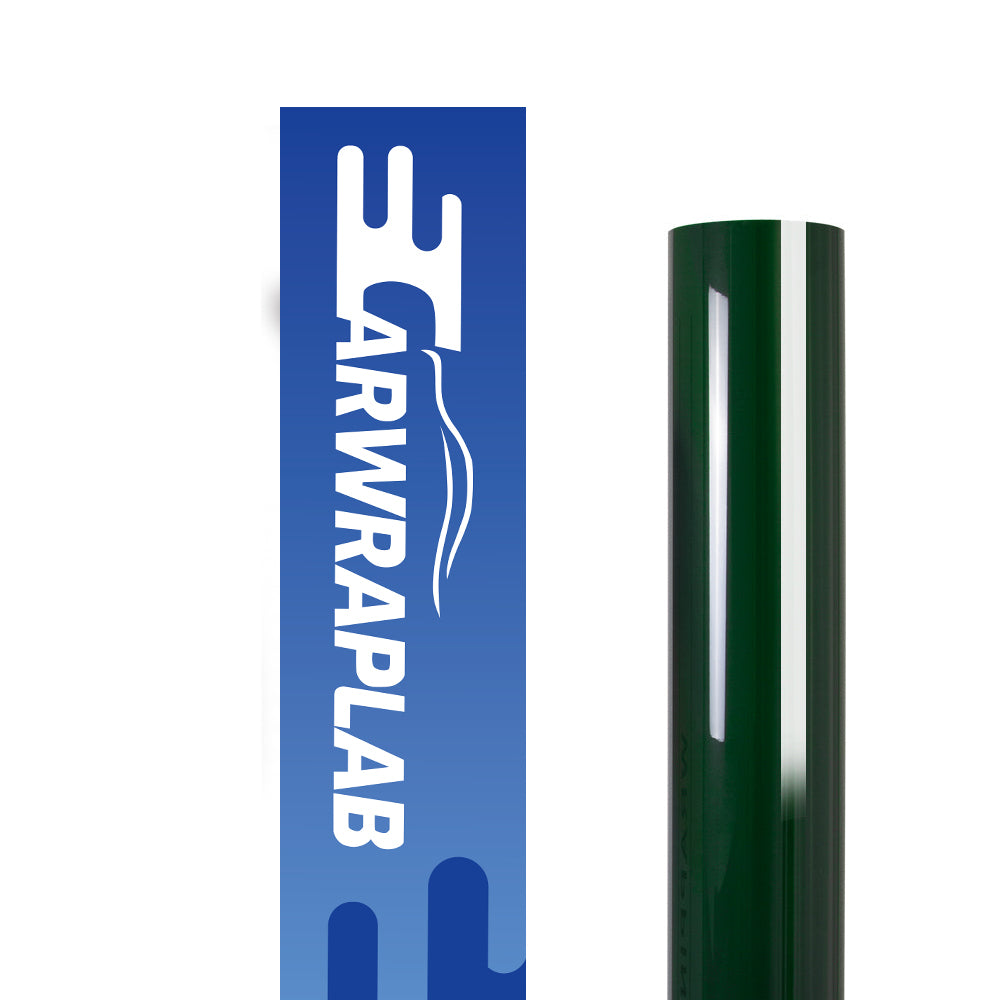 glossy metallic vintage racing green vinyl wrap