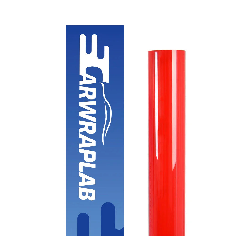 high glossy ferrari red vinyl wrap