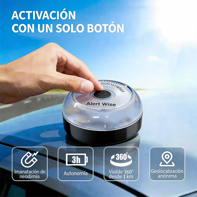 WIKANGO EMERGENCY BEACON LIGHT CAR V16 DGT 3.0 GEOLOCALIZL8