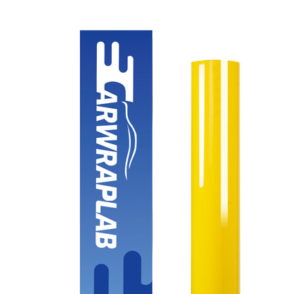 glossy racing yellow vinyl wrap