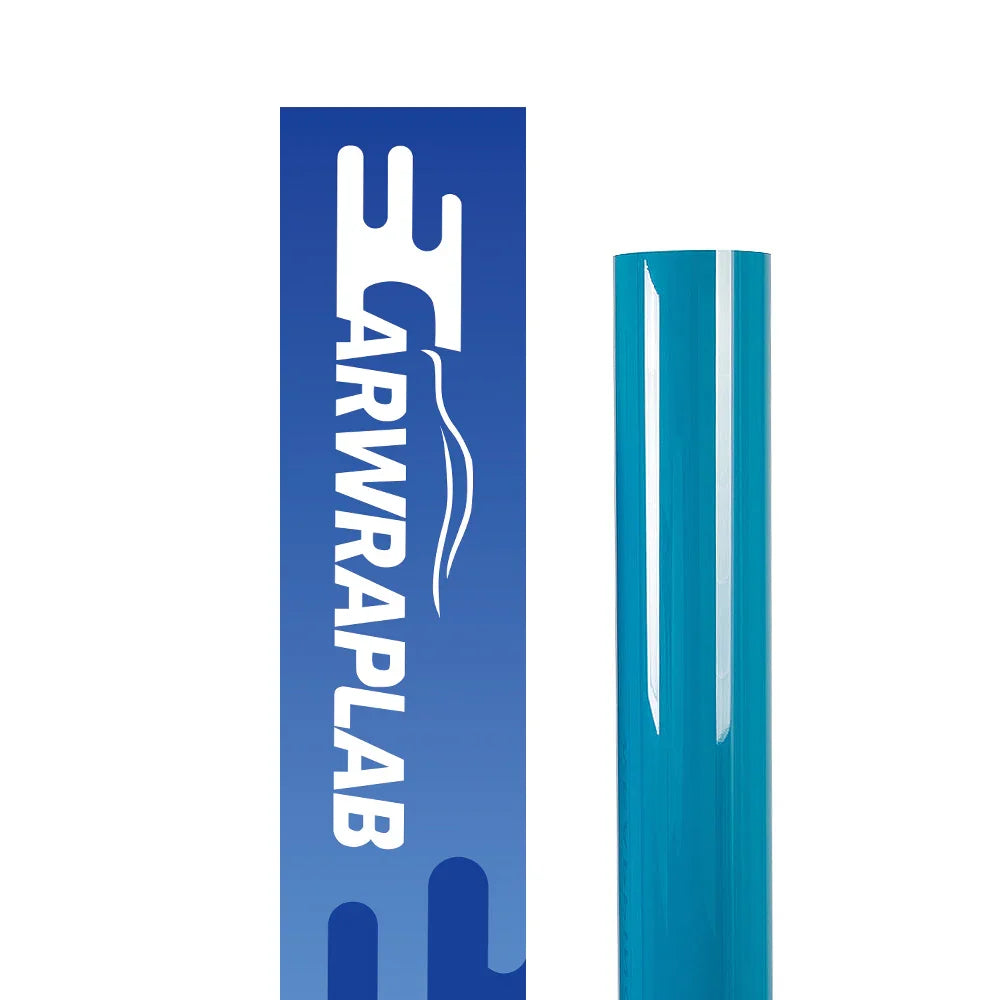 high glossy miami blue vinyl wrap