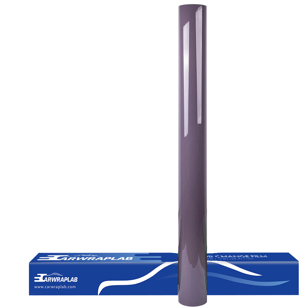 high glossy purplish grey vinyl wrap