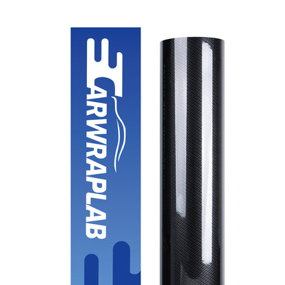 Silver Black Carbon Fiber Vinyl Wrap