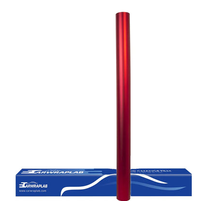 Envoltura de vinilo rojo prismático cromado satinado