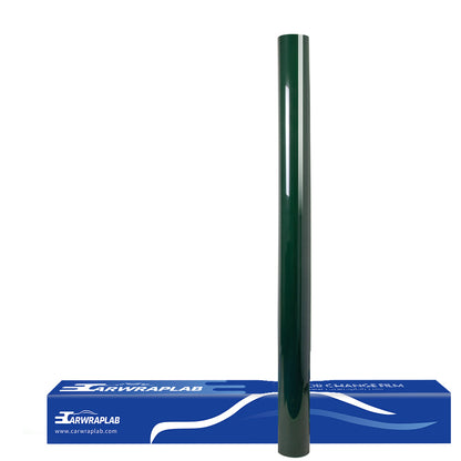 glossy metallic vintage racing green vinyl wrap