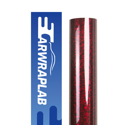 Red Forged Carbon Fiber Vinyl Wrap