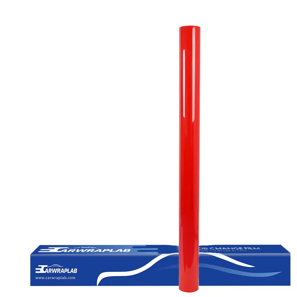 high glossy ferrari red vinyl wrap