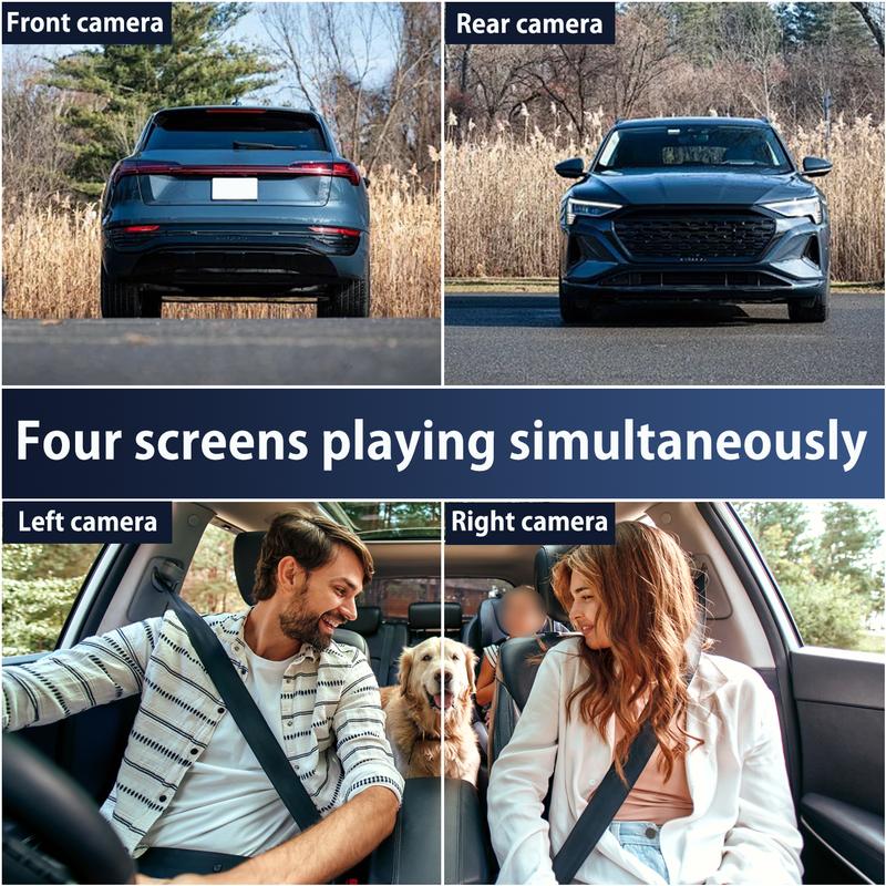 4 Channel Dash Cam, Front Rear Left and Right