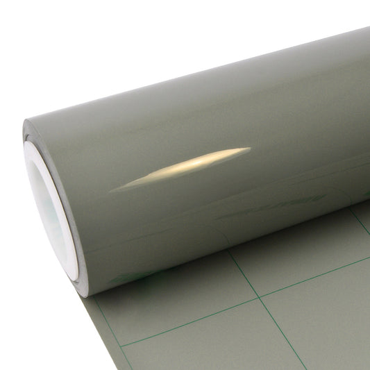 super glossy khaki green vinyl wrap