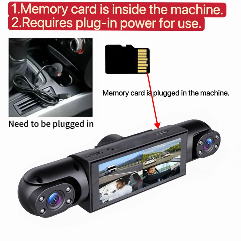 4 Channel Dash Cam, Front Rear Left and Right