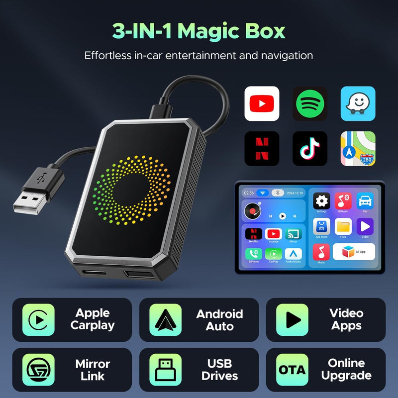 Wired to Wireless Carplay Adapter