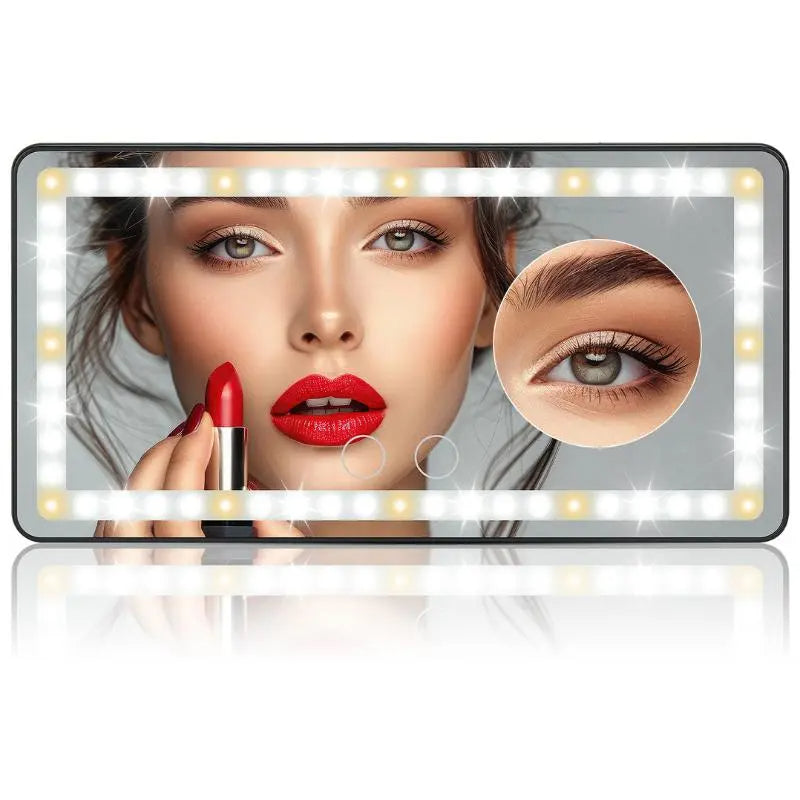 Car Sun Visor Vanity Mirror with 3 LED Lights