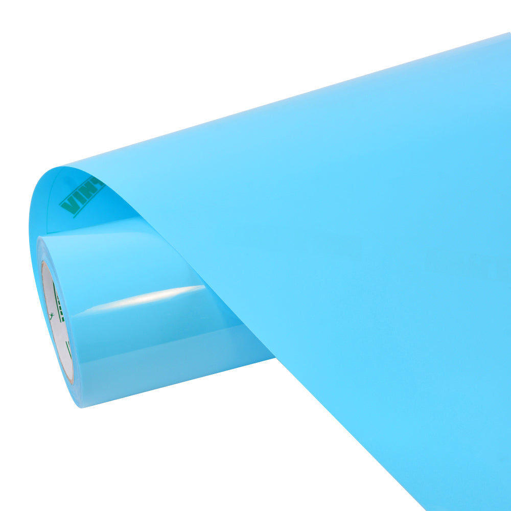 high glossy sky blue vinyl wrap