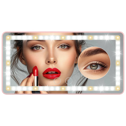 Car Sun Visor Vanity Mirror with 3 LED Lights