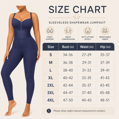 AirSlim ElasticFuse Zipper Shaping Jumpsuit