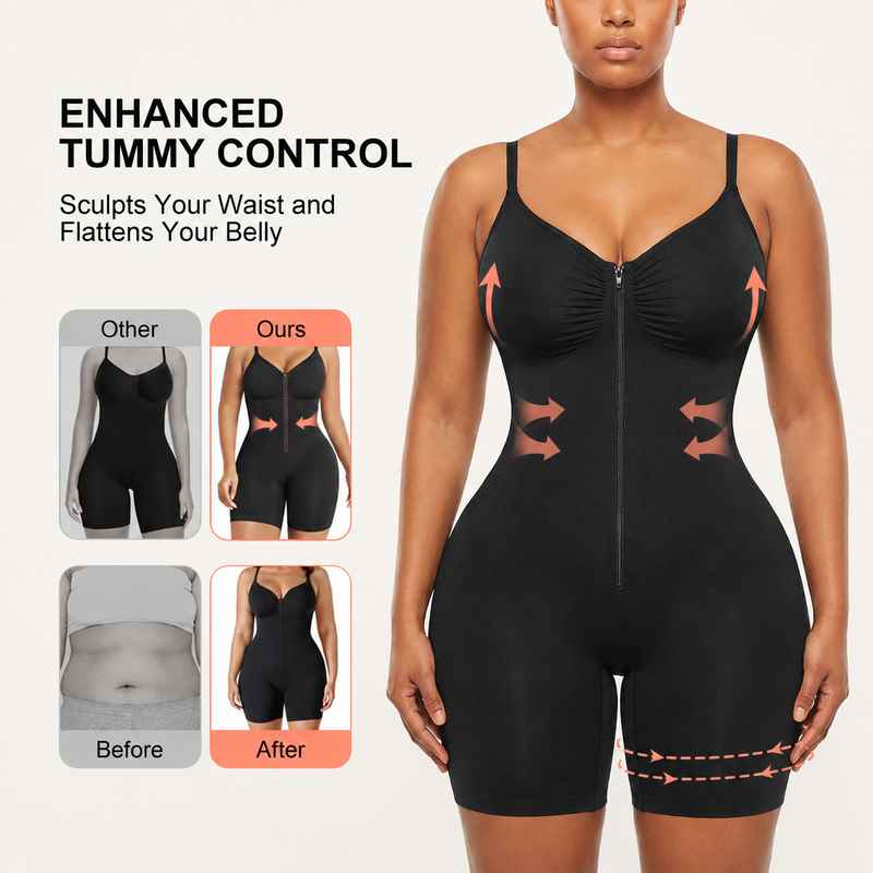 UltraFlex Zip-Up Shaping Bodysuit