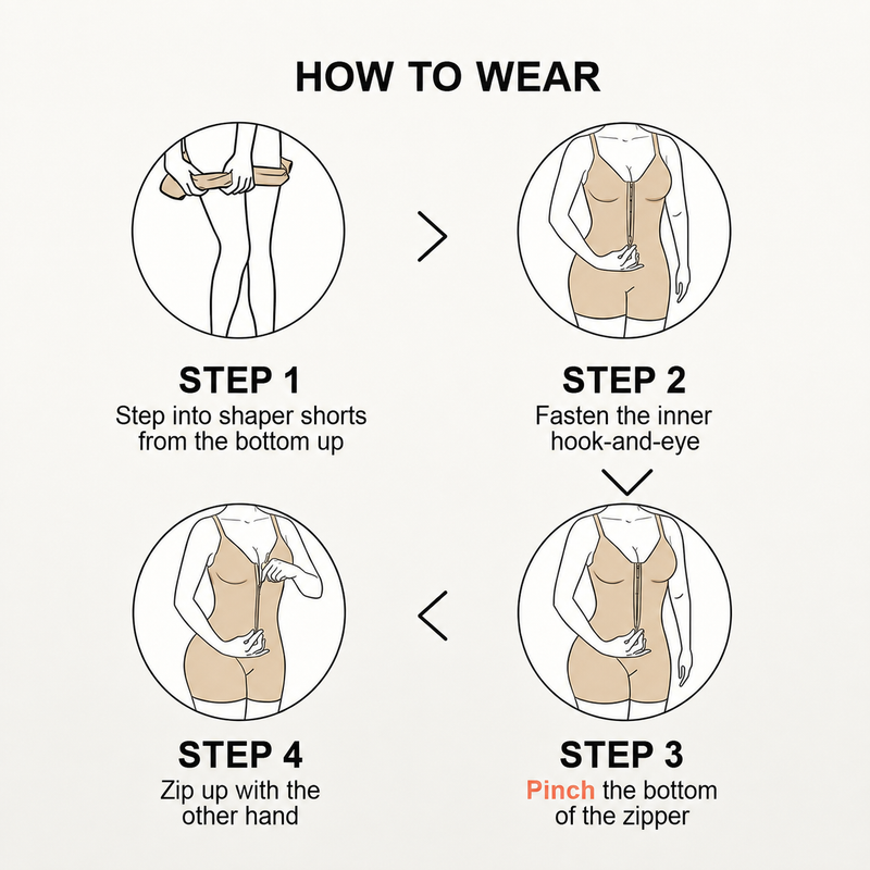 UltraFlex Zip-Up Shaping Bodysuit