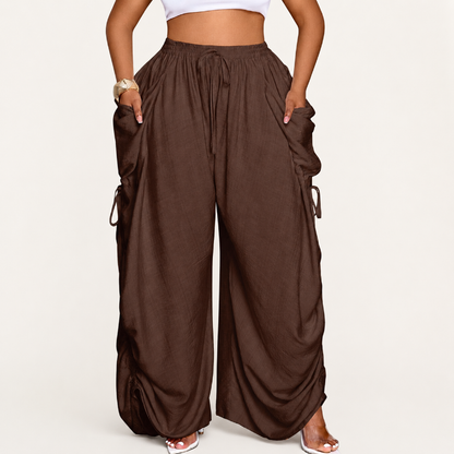 Plus Size Women's Casual Loose-Fit Wide Leg Pants