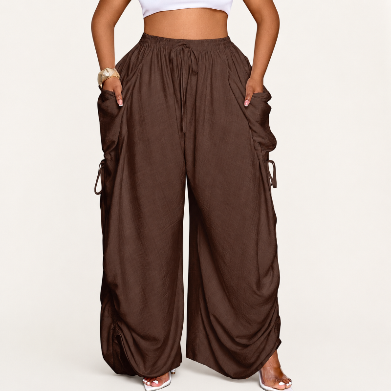 Plus Size Women's Casual Loose-Fit Wide Leg Pants