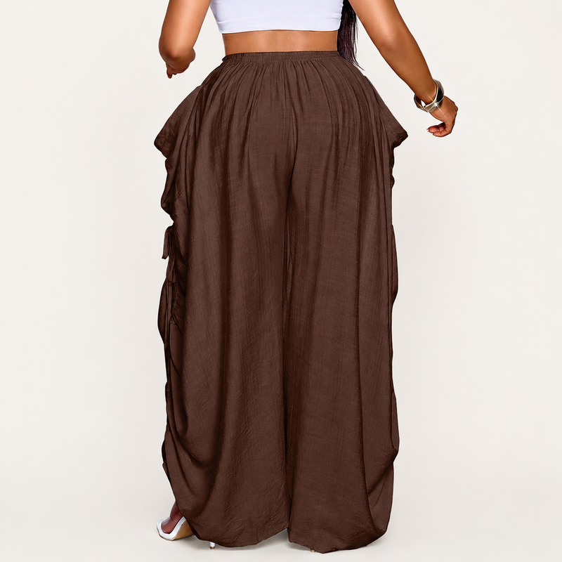 Plus Size Women's Casual Loose-Fit Wide Leg Pants