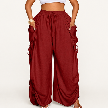 Plus Size Women's Casual Loose-Fit Wide Leg Pants