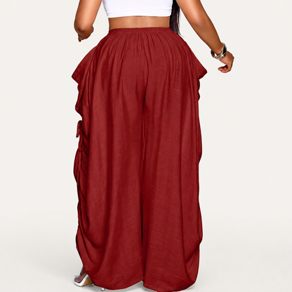 Plus Size Women's Casual Loose-Fit Wide Leg Pants