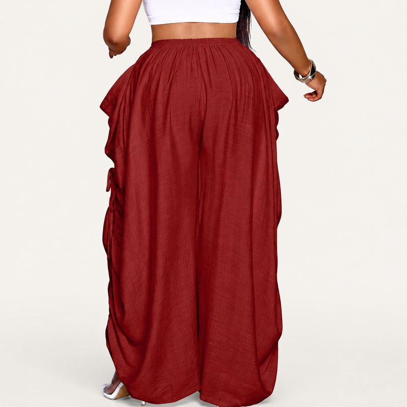 Plus Size Women's Casual Loose-Fit Wide Leg Pants