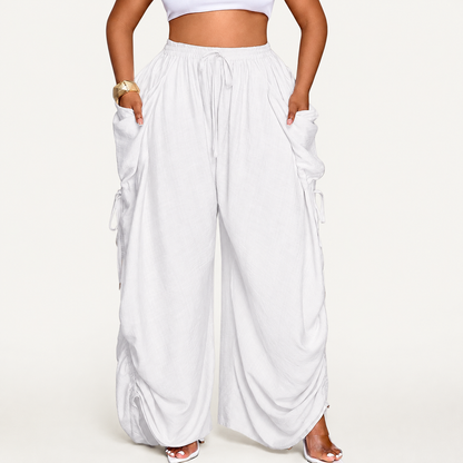 Plus Size Women's Casual Loose-Fit Wide Leg Pants