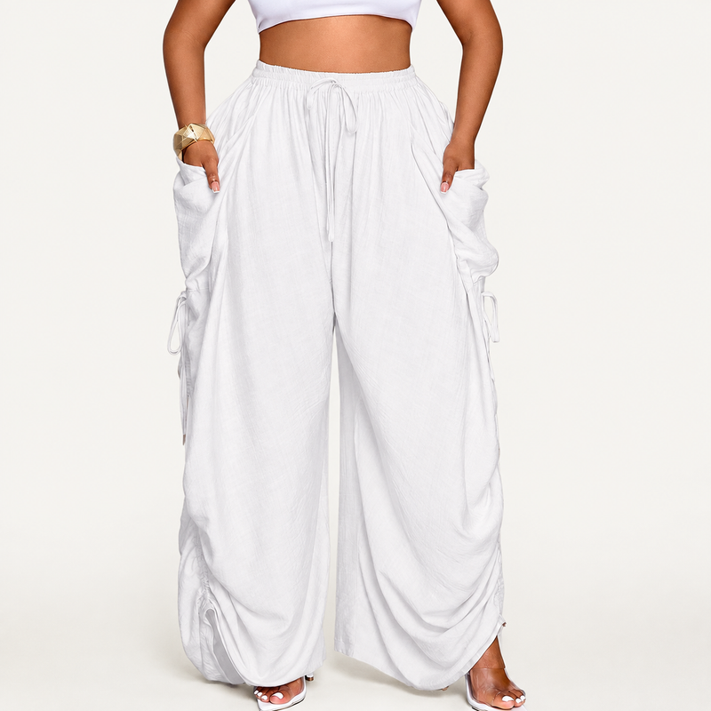 Plus Size Women's Casual Loose-Fit Wide Leg Pants