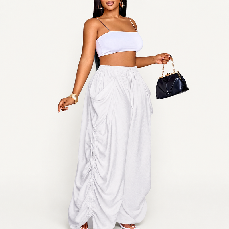 Plus Size Women's Casual Loose-Fit Wide Leg Pants