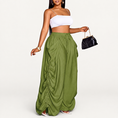Plus Size Women's Casual Loose-Fit Wide Leg Pants