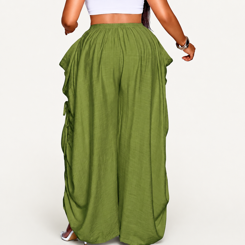 Plus Size Women's Casual Loose-Fit Wide Leg Pants