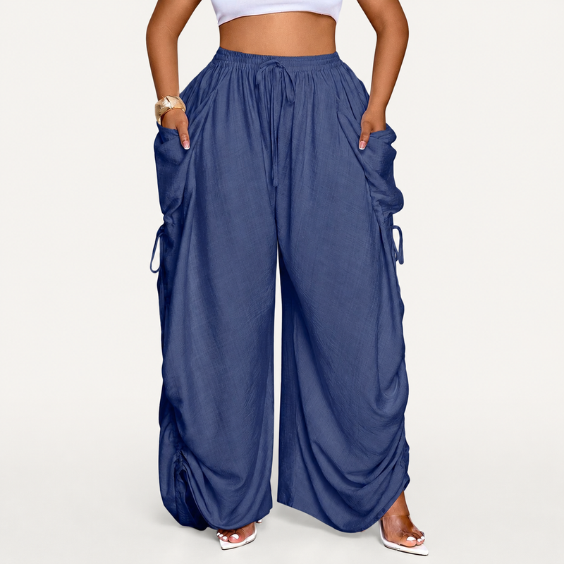 Plus Size Women's Casual Loose-Fit Wide Leg Pants