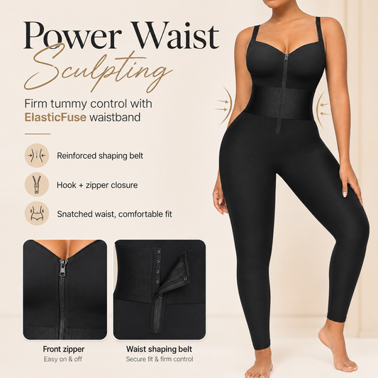 AirSlim ElasticFuse Zipper Shaping Jumpsuit