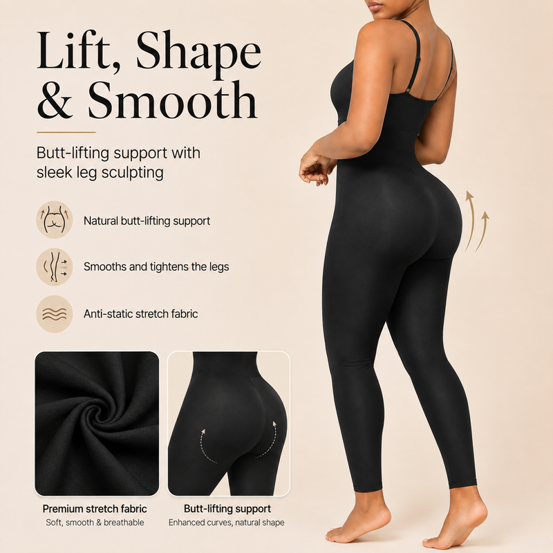 AirSlim ElasticFuse Zipper Shaping Jumpsuit
