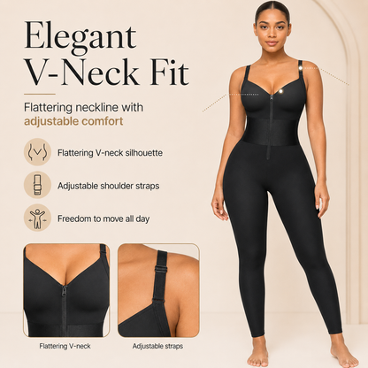 AirSlim ElasticFuse Zipper Shaping Jumpsuit