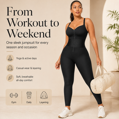 AirSlim ElasticFuse Zipper Shaping Jumpsuit