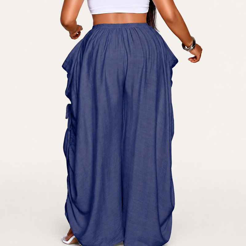 Plus Size Women's Casual Loose-Fit Wide Leg Pants