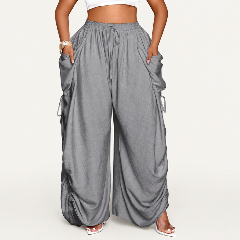 Plus Size Women's Casual Loose-Fit Wide Leg Pants