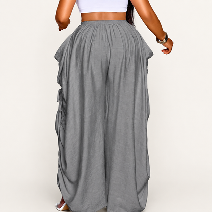 Plus Size Women's Casual Loose-Fit Wide Leg Pants