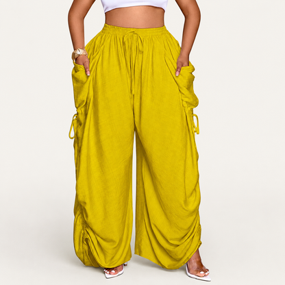 Plus Size Women's Casual Loose-Fit Wide Leg Pants