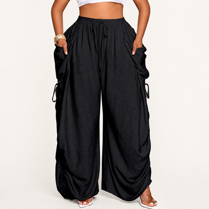 Plus Size Women's Casual Loose-Fit Wide Leg Pants