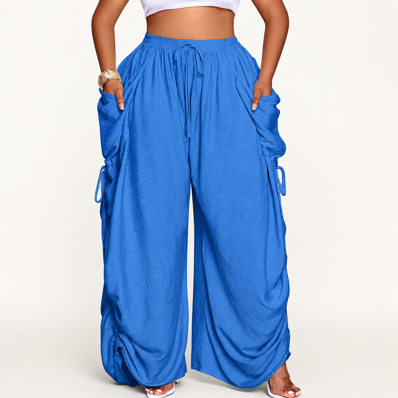 Plus Size Women's Casual Loose-Fit Wide Leg Pants