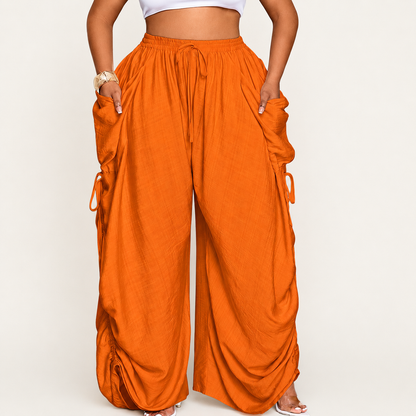 Plus Size Women's Casual Loose-Fit Wide Leg Pants