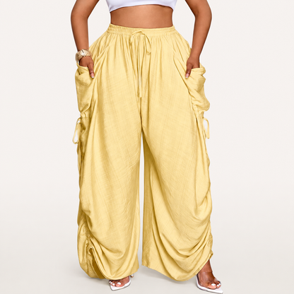 Plus Size Women's Casual Loose-Fit Wide Leg Pants